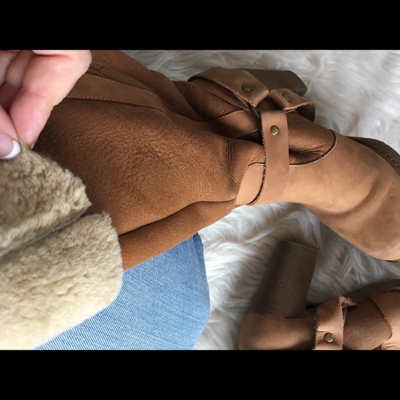 Stetson leather & shearling lined harness boots 8 - Picture 6 of 8